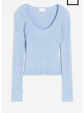 H&M Women’s Rib Knit Long Sleeve Top